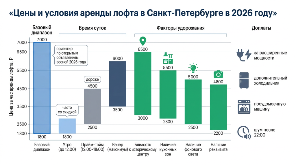 Цены и условия аренды лофта
